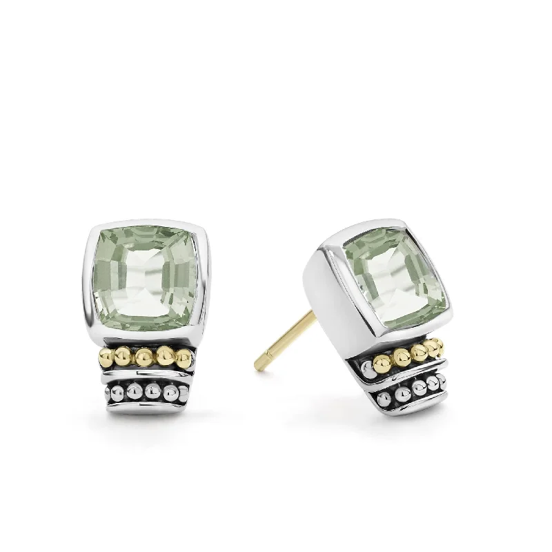 Elevate Your Jewelry Collection With Limited-Time Savings Caviar Color Bezel-Set Prasiolite Stud Earrings Elevate Your Jewelry Collection With Limited-Time Savings Caviar Color Bezel-Set Prasiolite Stud Earrings