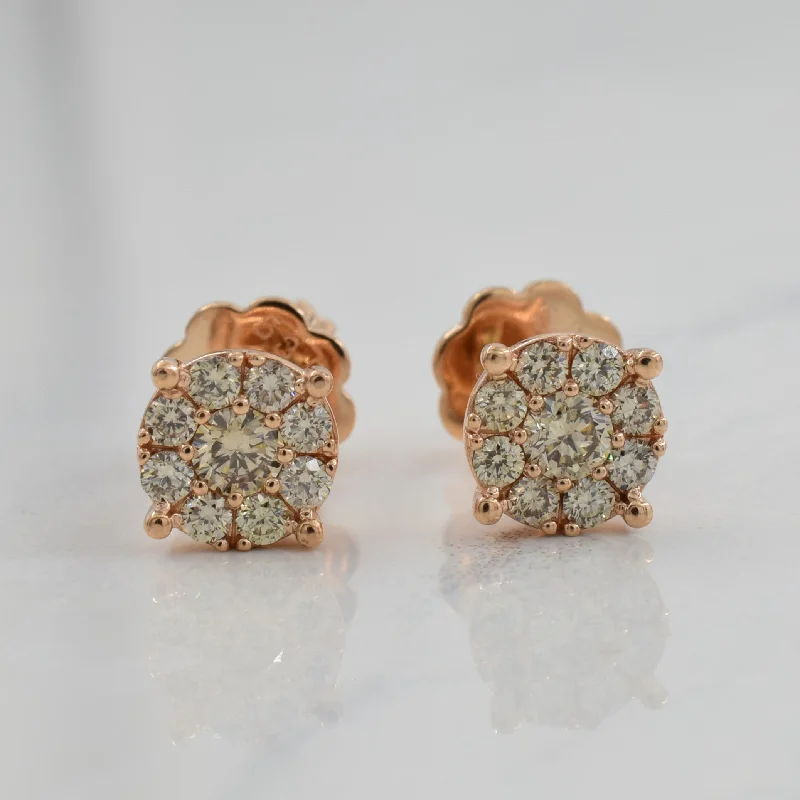 Shop Signature Jewelry Styles At Exclusive Prices Chocolate Diamond Cluster Stud Earrings | 0.58ctw |