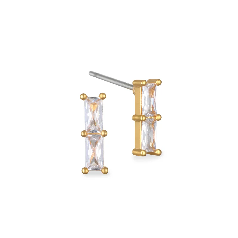 Exclusive Gemstone Jewelry Markdowns – Shop Now Claire Baguette Stud Earrings