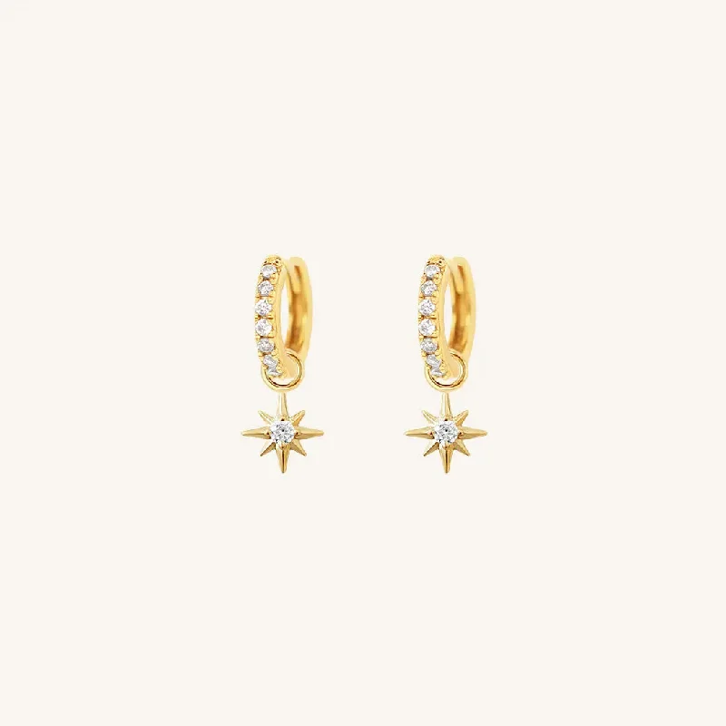 Elegant Jewelry, Exclusive Prices – Shop Now Contentment Star Crystal Hoops
