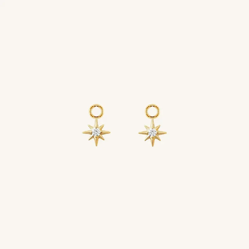 Discounted Jewelry For A Glamorous Look Contentment Star Hoop Charm (Set of 2)