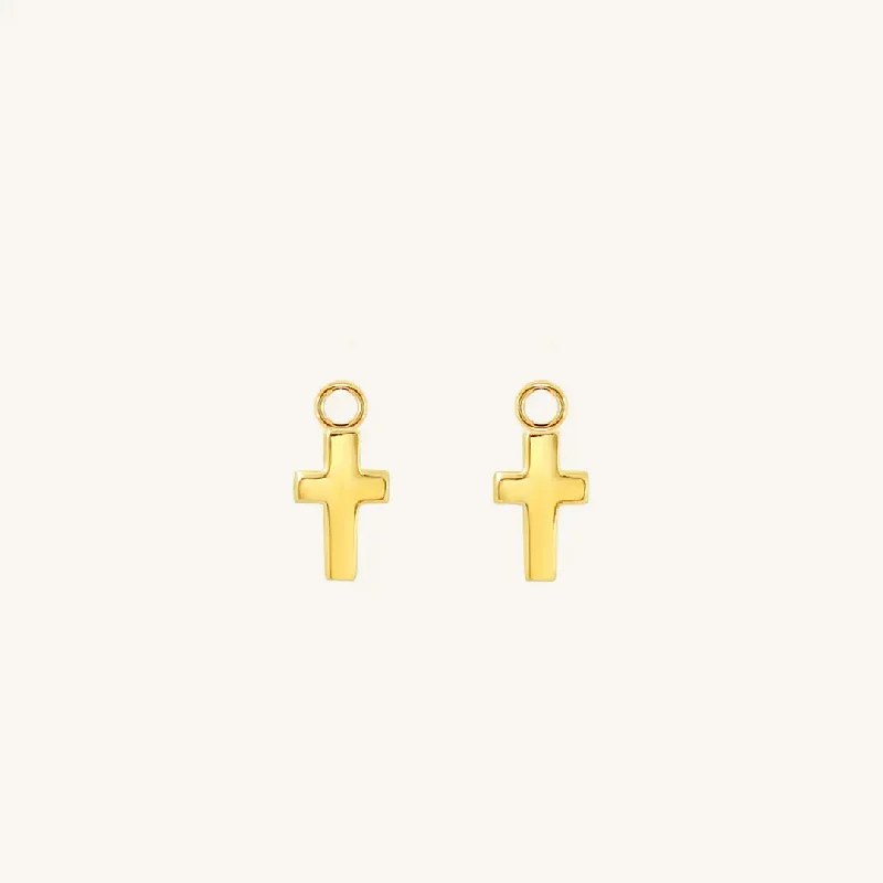 Elegant Jewelry, Affordable Luxury – Shop Now Cross Hoop Charm (Set of 2)