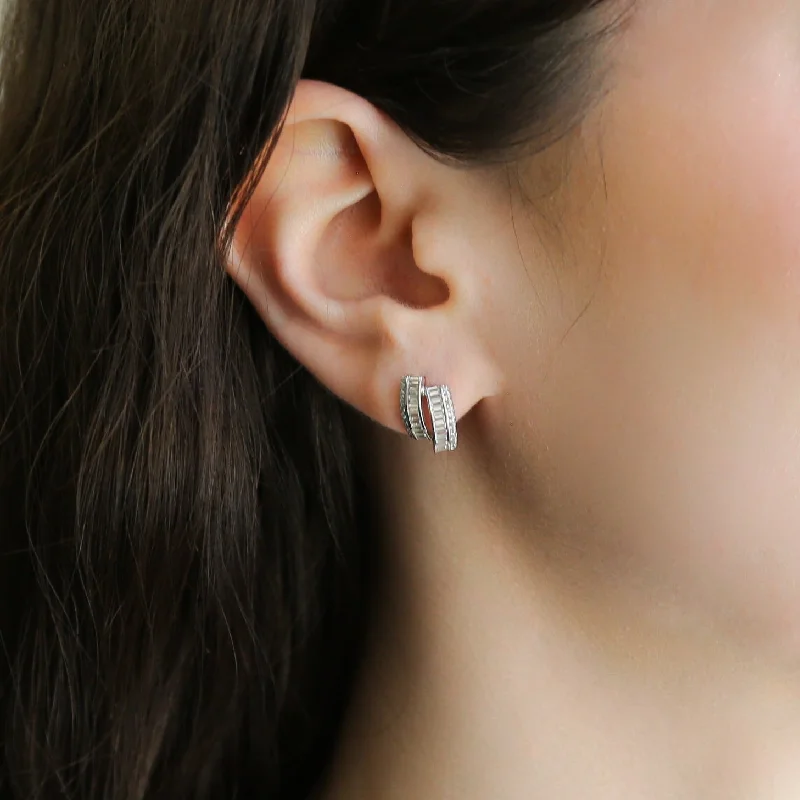 Elegant Rose Gold Jewelry For A Stylish Touch DANIELA- CZ and Sterling Stud Earrings