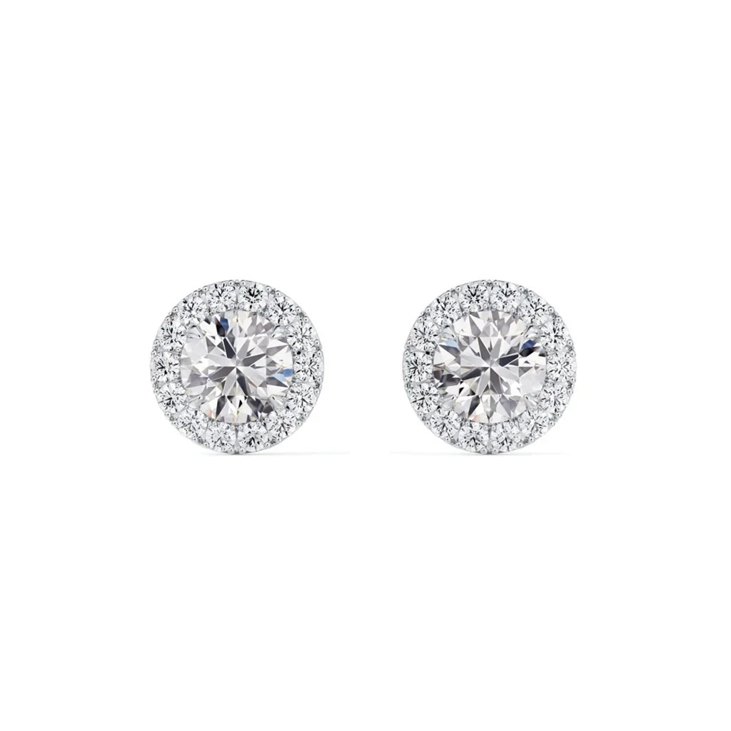 Celebrate Every Occasion With Sparkling Savings De Beers Forevermark Center Of My Universe Halo Diamond Stud Earrings (0.446ctw)