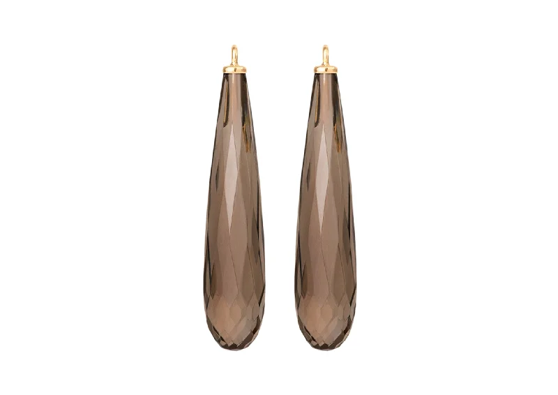 Unique Jewelry For Less – Shop The Sale Now Design Drop in 18ct Yellow Gold with Smoky Quartz