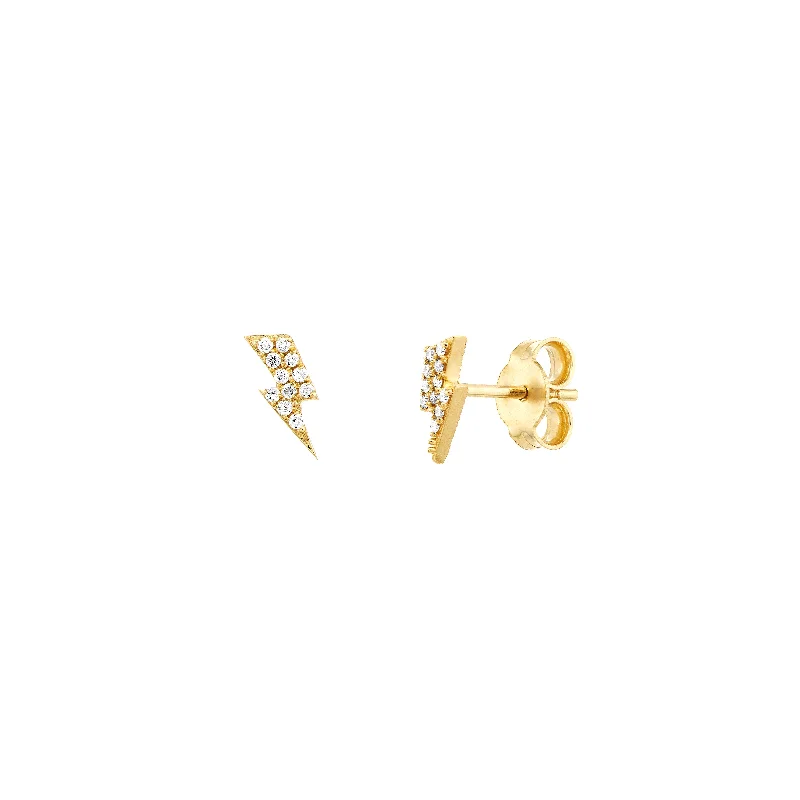 Flash Sale On Stunning Jewelry – Don't Miss Out Diamond Thunder Bolt Micro Stud Earrings