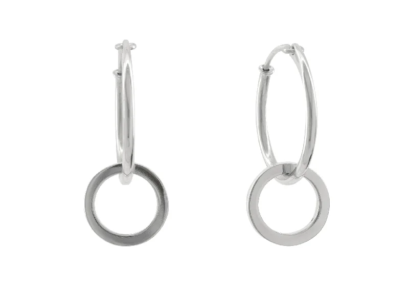 Limited-Time Jewelry Sale – Elegant Styles At Less E1 Open Circle Hoop Earrings, White Gold & Platinum