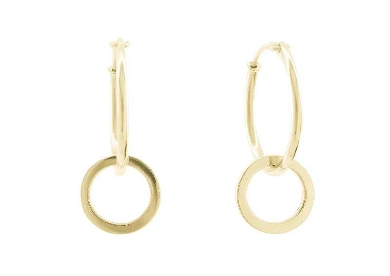 Shop Trending Jewelry With Exclusive Savings E1 Open Circle Hoop Earrings, Yellow Gold