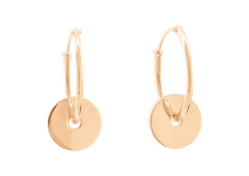 Exclusive Jewelry Bundles At Discounted Rates E11 Circle Hoop Earrings, Red Gold