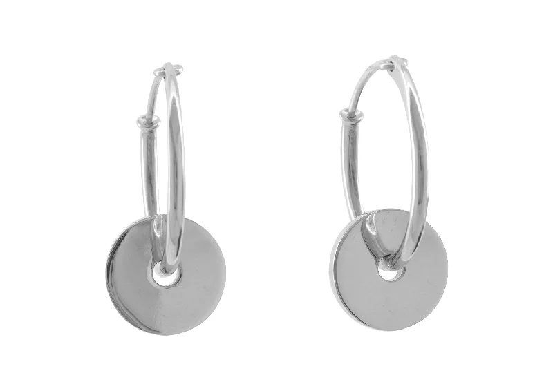 Trending Jewelry Now Available At Exclusive Prices E11 Circle Hoop Earrings, White Gold & Platinum