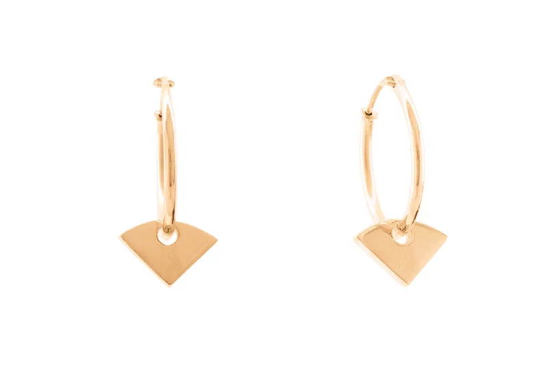 Exclusive Jewelry Offers – Shine For Less E14 Arc Hoop Earring, Red Gold