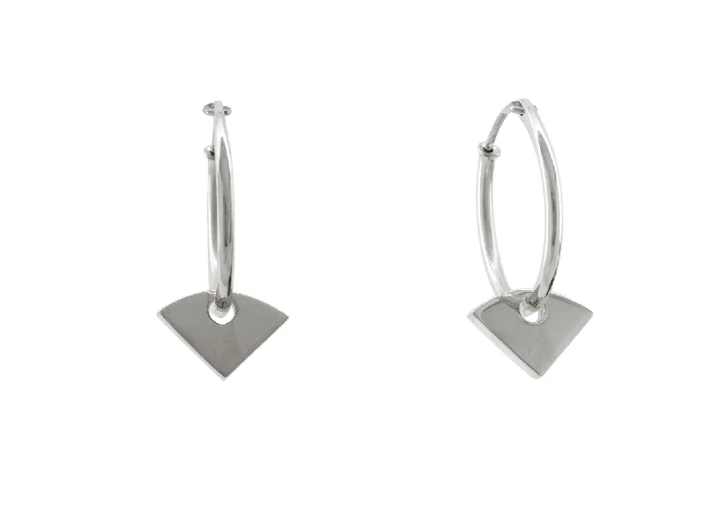 Flash Sale On Stunning Jewelry – Don't Miss Out E14 Arc Hoop Earring, White Gold & Platinum