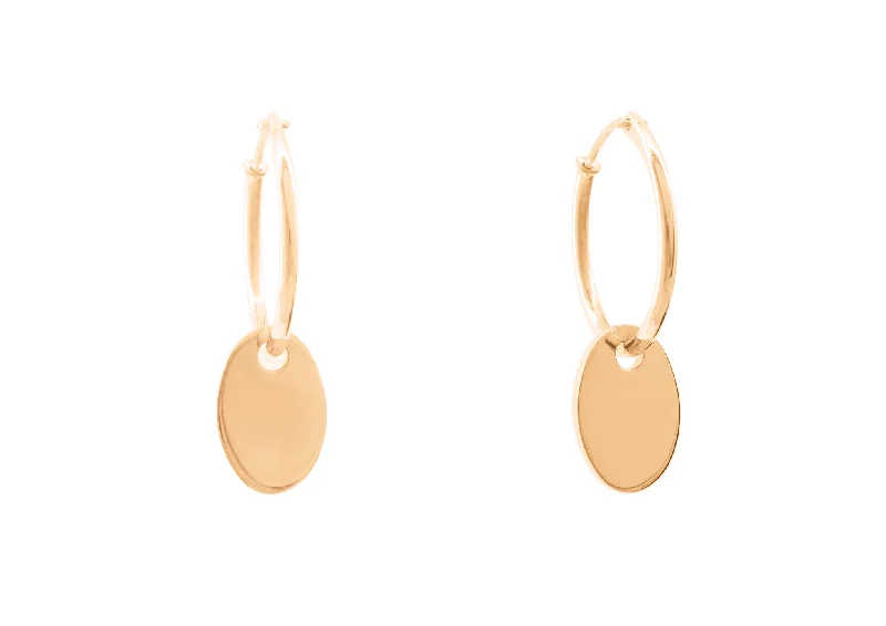 Bestselling Jewelry At Special Promotional Rates E15 Oval Earring, Red Gold