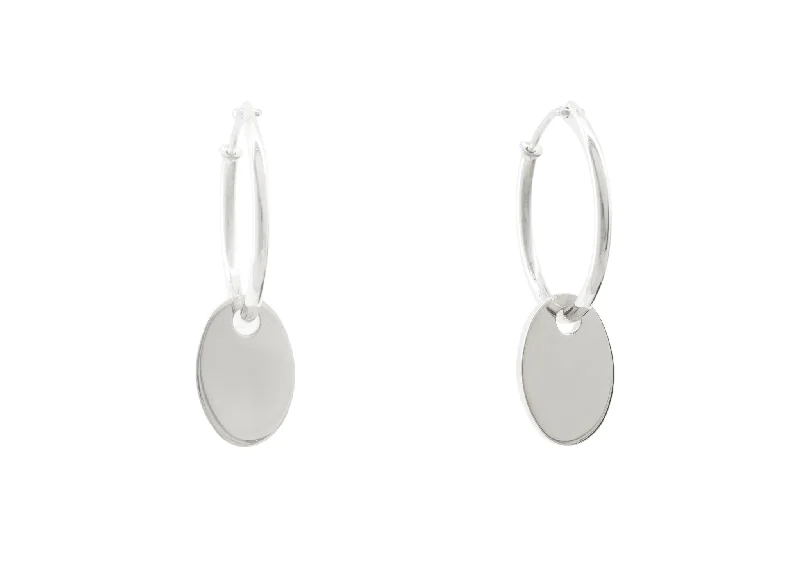 Waterproof Stainless Steel Jewelry For Lasting Beauty E15 Oval Earring, Sterling Silver