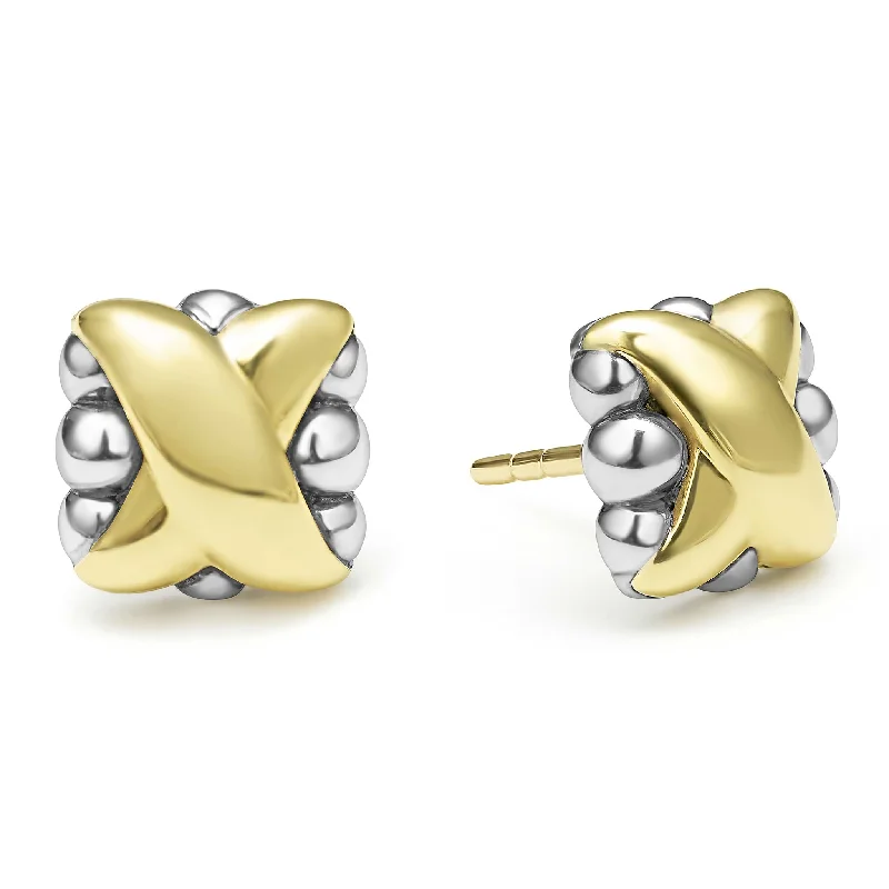Dazzle With Discounts – Shop Jewelry On Sale Embrace Two-Tone X Stud Earrings