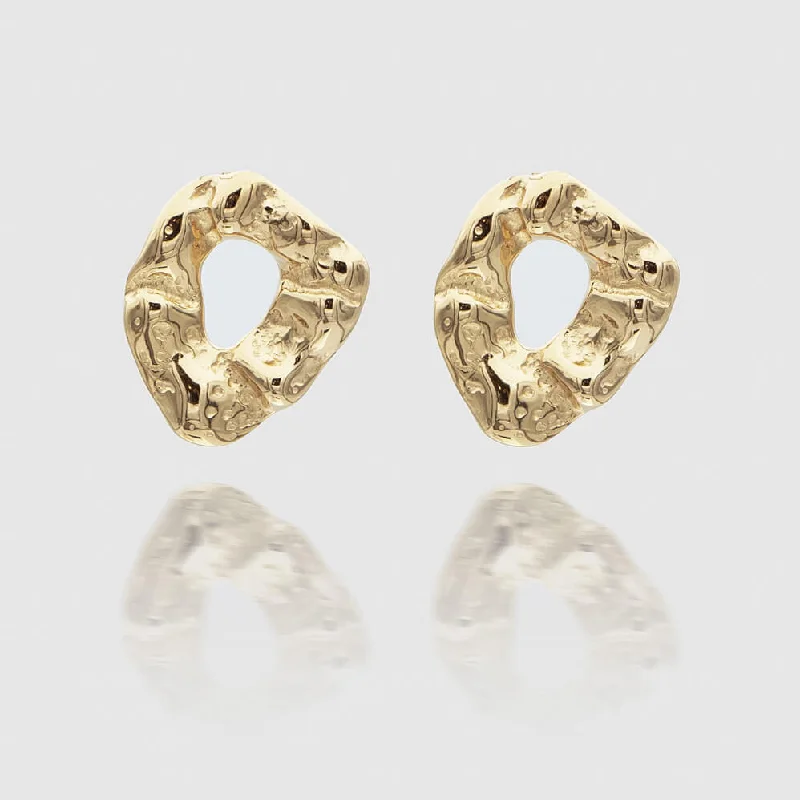 Waterproof Stainless Steel Jewelry For Lasting Beauty Gizelle Hammered Earrings