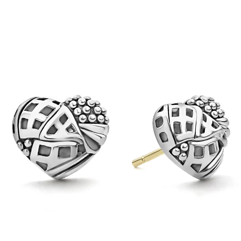 Affordable Glamour – Premium Jewelry For Less Keep Memory Alive Heart Stud Earrings