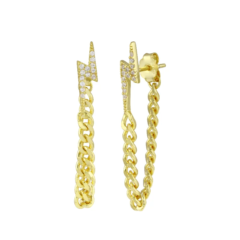 Shine Without Limits – Jewelry Sale Happening Now Lightning Cuban Chain Earrings
