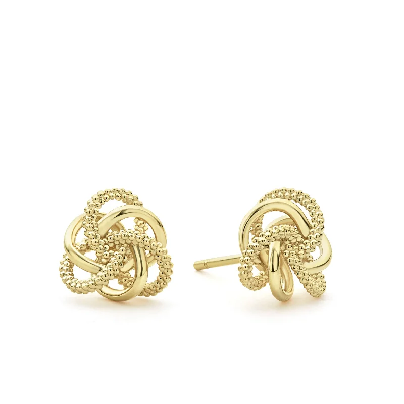 Elegant Jewelry At Unbeatable Offers – Shop Before It's Gone Love Knot Small 18K Gold Love Knot Stud Earrings