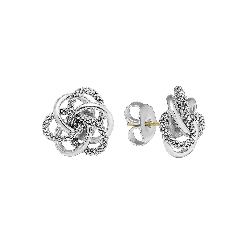 Jewelry Sale – Exclusive Styles At Lower Prices Love Knot Large Silver Love Knot Stud Earrings