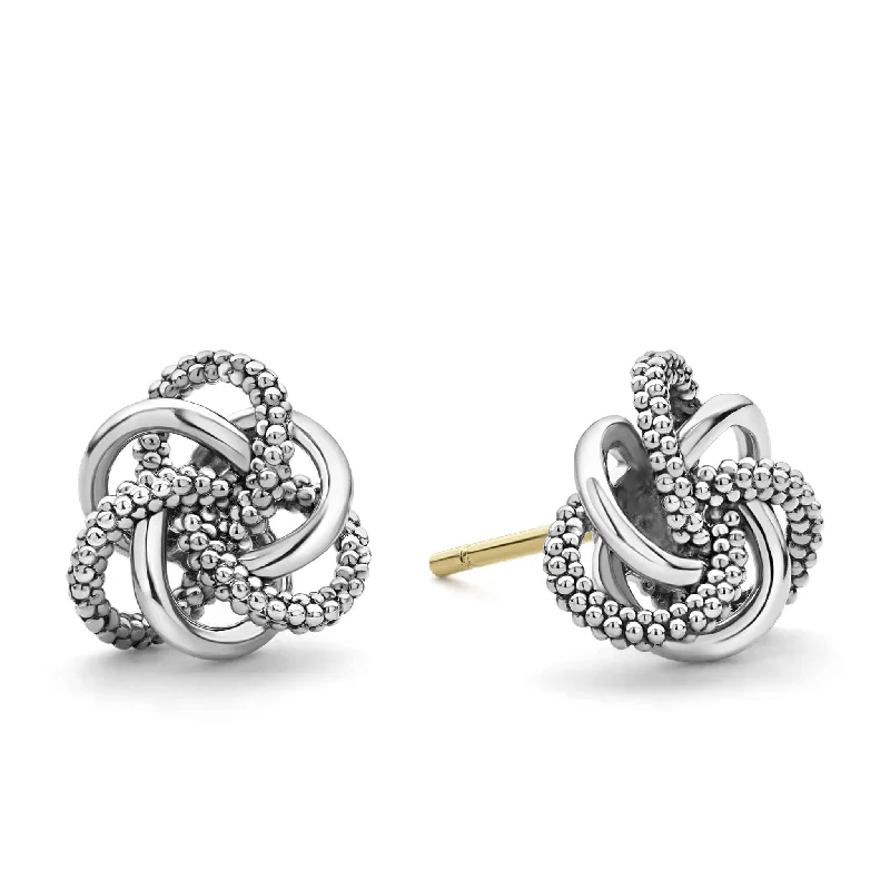 Save On Luxury Jewelry Pieces – Limited-Time Offers Love Knot Small Silver Love Knot Stud Earrings
