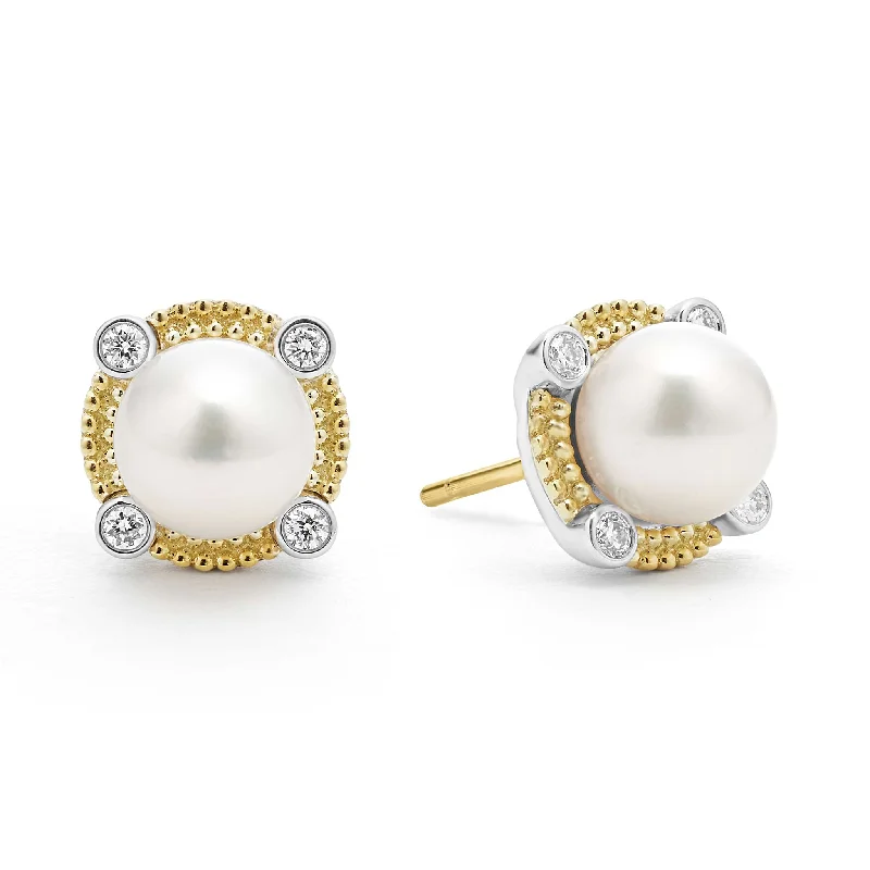 High-Quality Gemstone Jewelry For Special Occasions Luna Pearl Diamond Stud Earrings High-Quality Gemstone Jewelry For Special Occasions Luna Pearl Diamond Stud Earrings