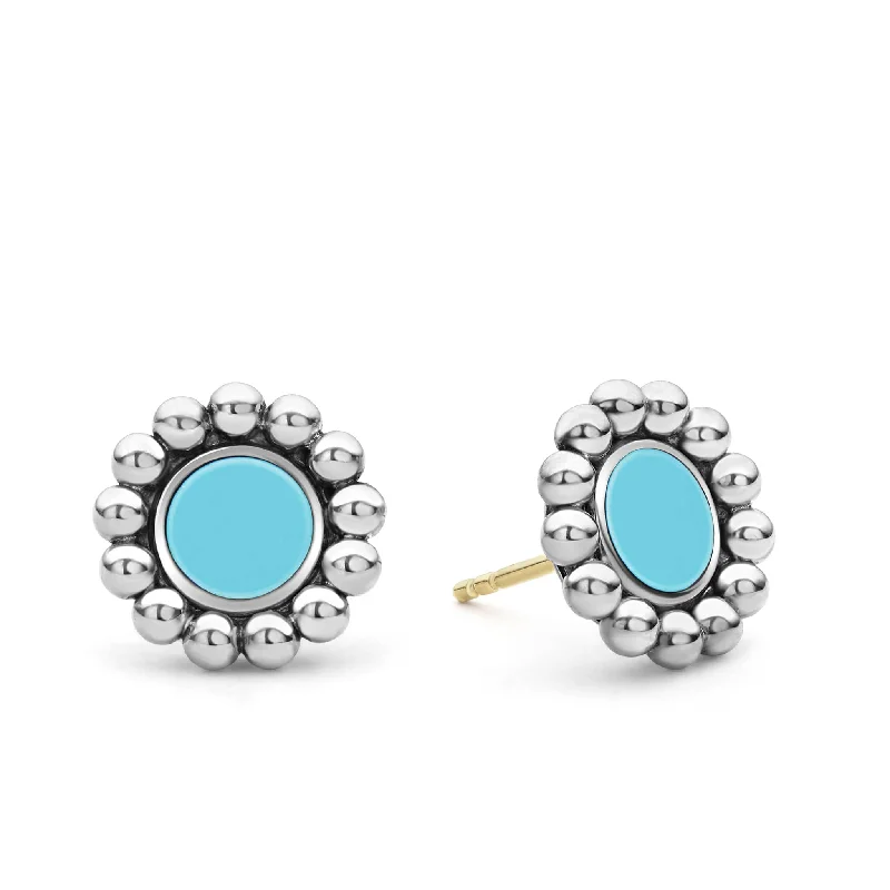 Personalized Engraved Jewelry For Meaningful Gifts Maya Ceramic Circle Stud Earrings