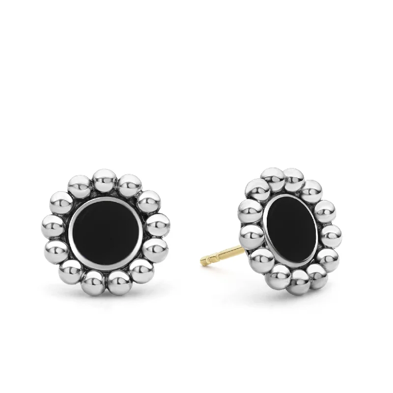 Accessorize For Less – Luxury Jewelry At Affordable Prices Maya Onyx Circle Stud Earrings