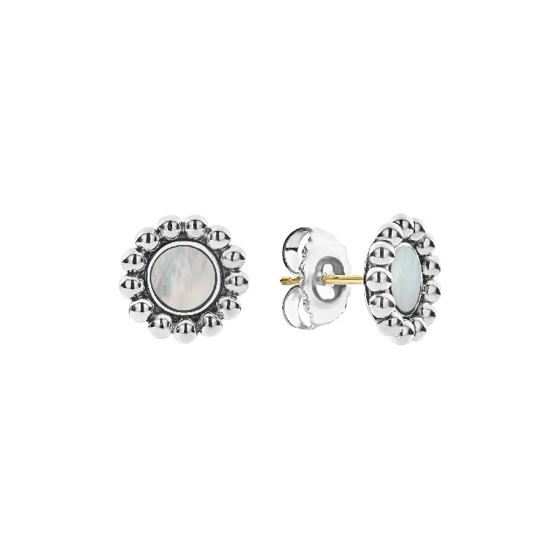 Handmade Pearl Jewelry For Timeless Elegance Maya Mother of Pearl Circle Stud Earrings