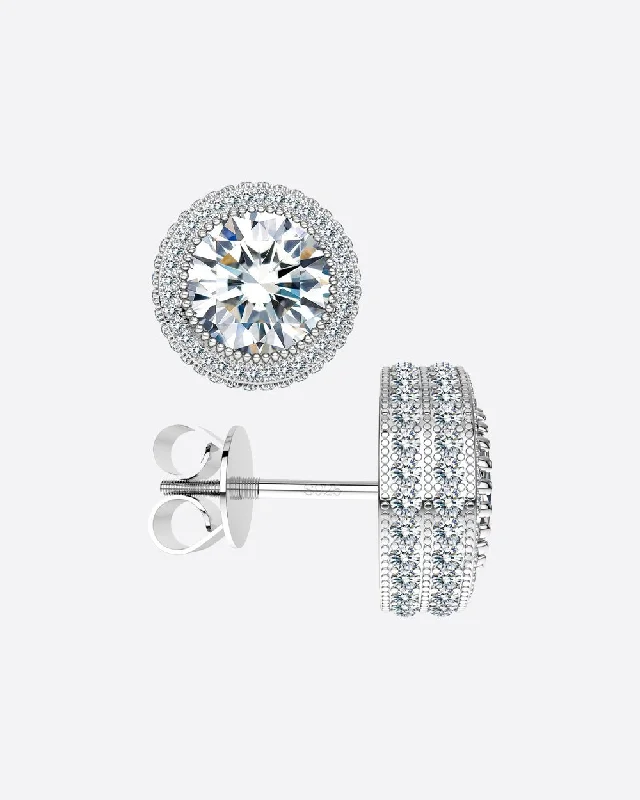 Exclusive Jewelry Offers – Sparkle For Less MOISSANITE POPPIN STUDS. - WHITE GOLD