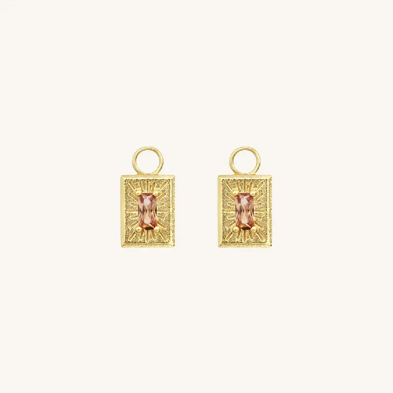 Shop Handcrafted Jewelry At Special Promotional Rates Myall Citrine Hoop Charm (Set of 2)