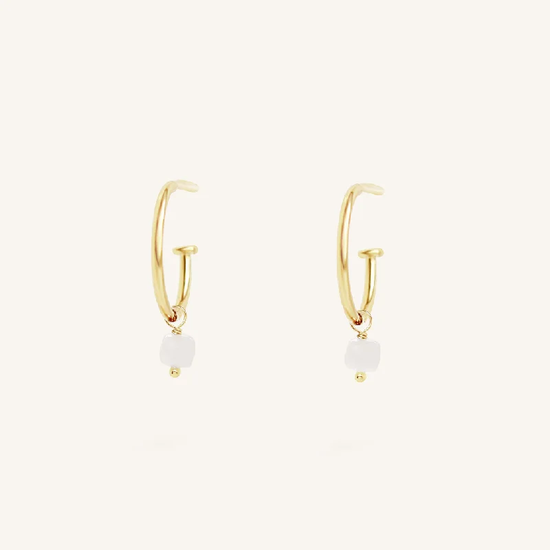 Limited-Time Offer On Premium Jewelry Collections Olsen Moonstone Hoops - Stone of Hope