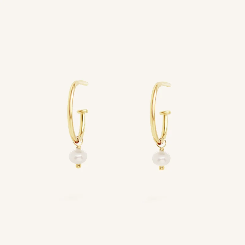 Clearance Sale On High-End Jewelry Collections Olsen Pearl Hoops - Stone of Potential