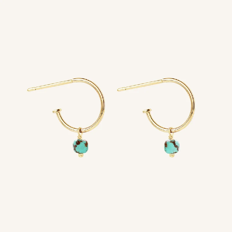 Limited-Stock Jewelry Sale – Once It's Gone, It's Gone Olsen Turquoise Hoops - Stone of Protection