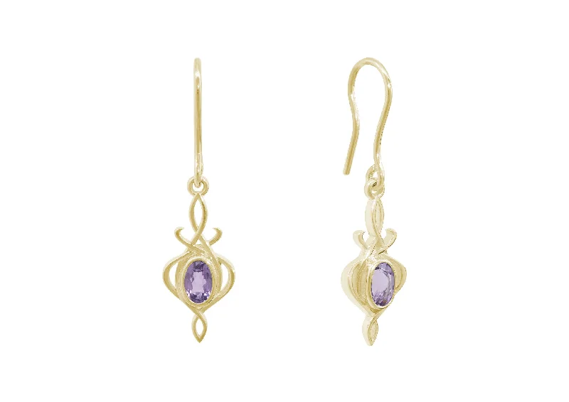 Limited-Time Jewelry Discounts – Shine Without The Splurge Oval Gemstone Elvish Vale Earrings, Yellow Gold Limited-Time Jewelry Discounts – Shine Without The Splurge Oval Gemstone Elvish Vale Earrings, Yellow Gold