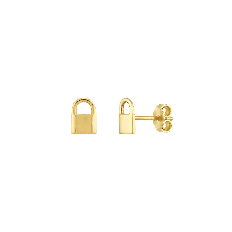 Exclusive Jewelry Offers – Shine For Less Padlock Design Baby Stud Earrings