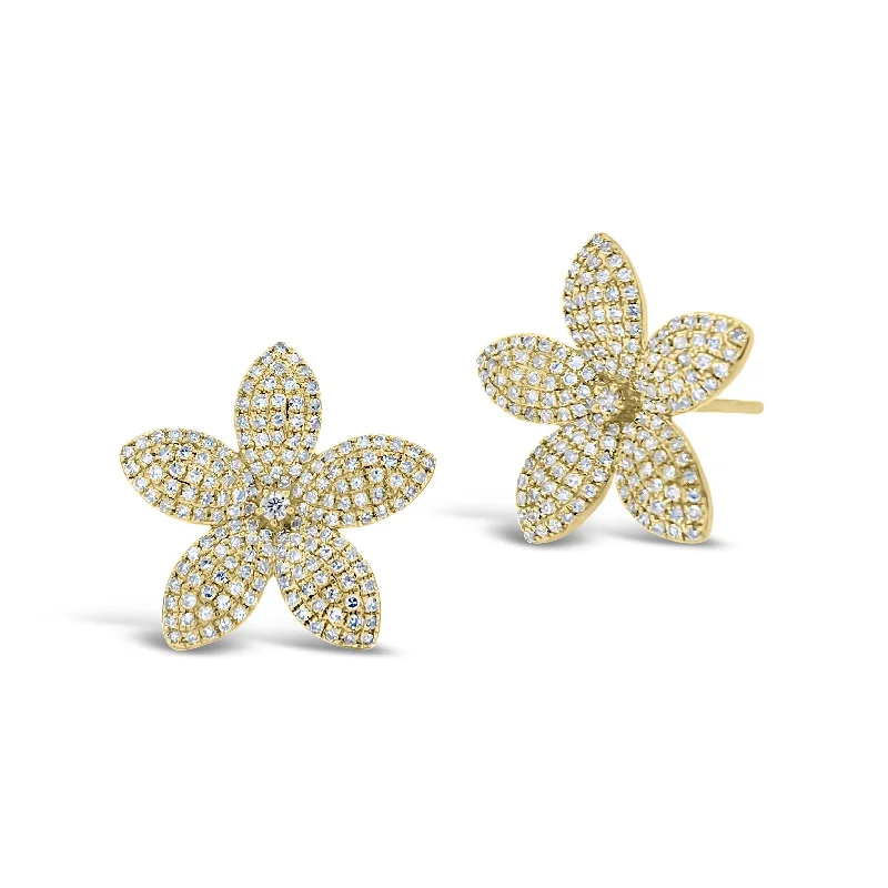 Huge Savings On Premium Jewelry Styles Pave Diamond Flower Stud Earrings