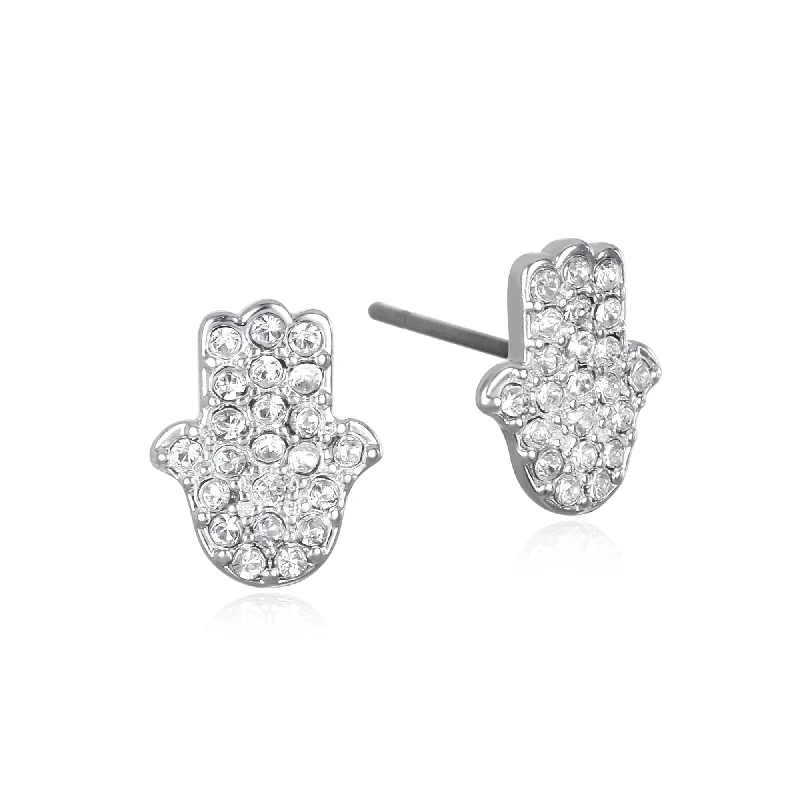Luxury Meets Affordability – Jewelry Sale Live Now Pavé Hamsa Stud Earrings