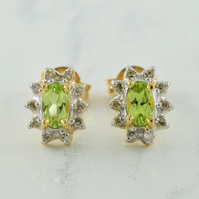 Exclusive Gemstone Jewelry Markdowns – Shop Now Peridot & Diamond Stud Earrings | 0.42ctw, 0.08ctw |