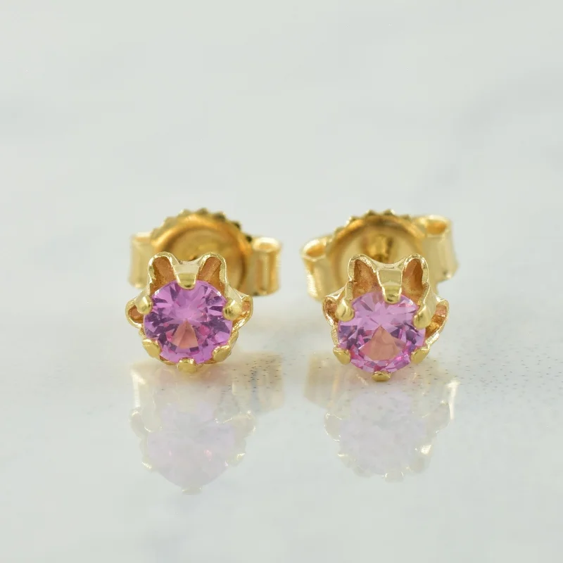 Luxury Meets Affordability – Jewelry Sale Live Now Pink Topaz Stud Earrings | 0.20ctw |