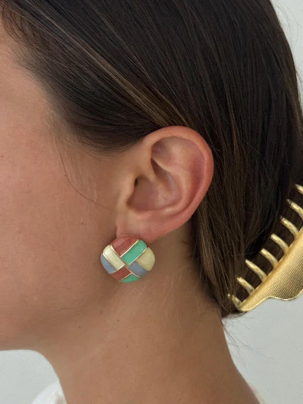 Shop Stylish Jewelry Now And Save Big QUILT STUD EARRINGS