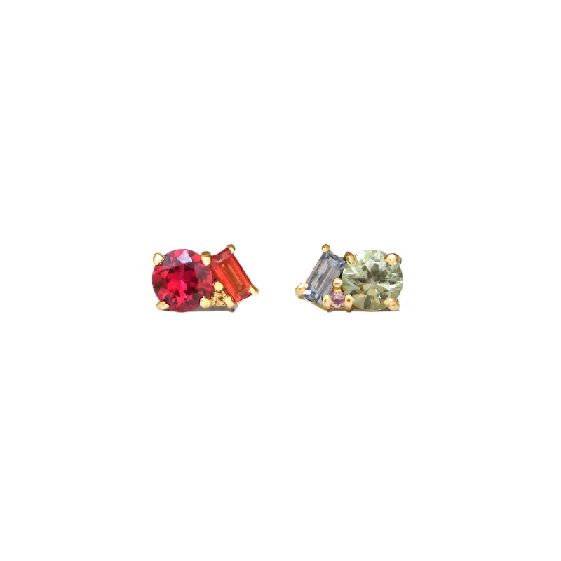 Shop Jewelry That Shines Without The High Price Rainbow Sapphire Confetti Stud Earrings