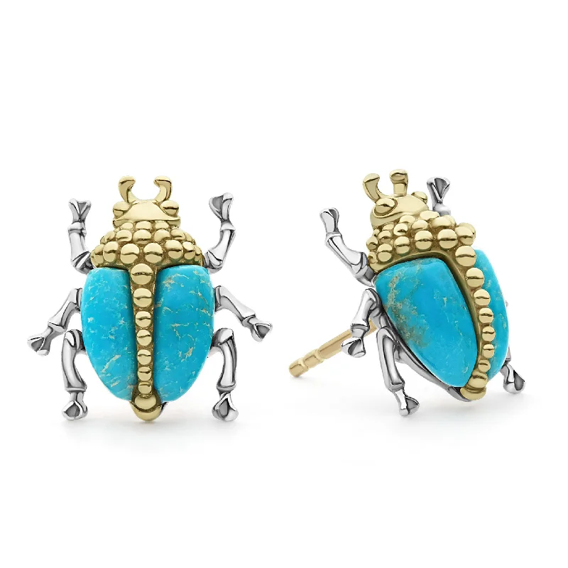 Your Dream Jewelry At Dream Prices Rare Wonders Turquoise Beetle Stud Earrings