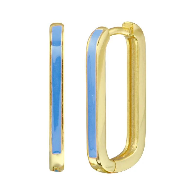 Timeless Beauty, Unbeatable Deals – Jewelry Sale On Rectangle Enamel Huggies