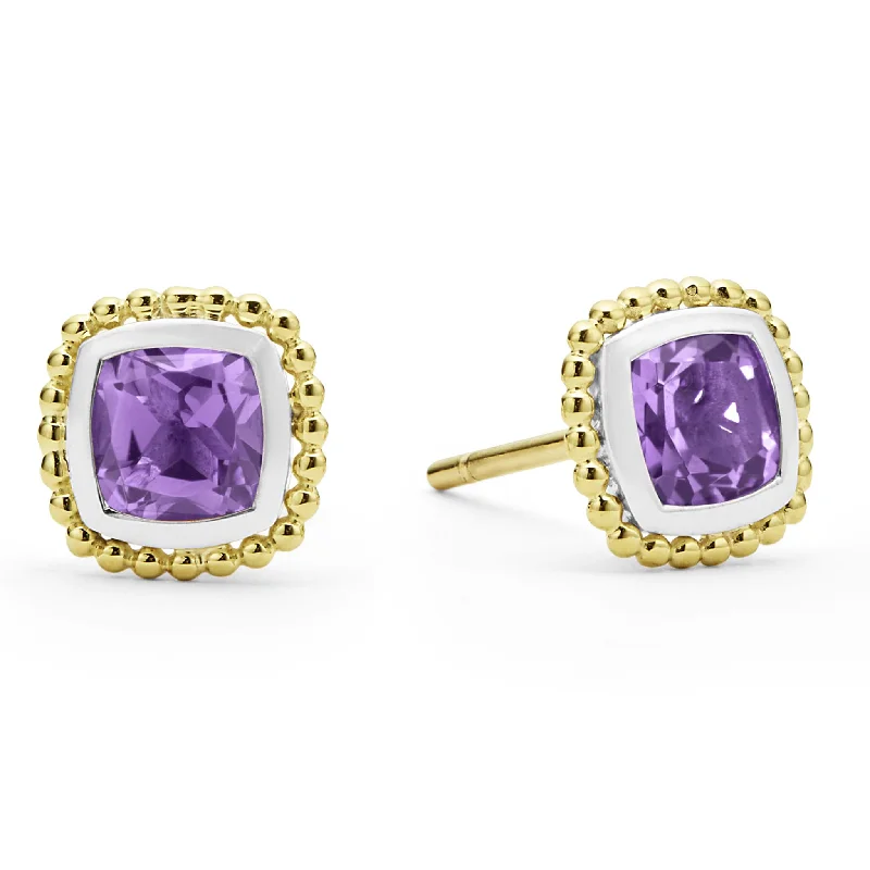 Luxury Jewelry Now At Special Promotional Rates Rittenhouse Two-Tone Amethyst Stud Earrings Luxury Jewelry Now At Special Promotional Rates Rittenhouse Two-Tone Amethyst Stud Earrings