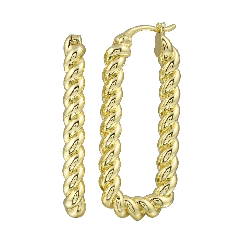 Don't Miss Our Biggest Jewelry Sale Of The Season Rope Rectangle Hoops