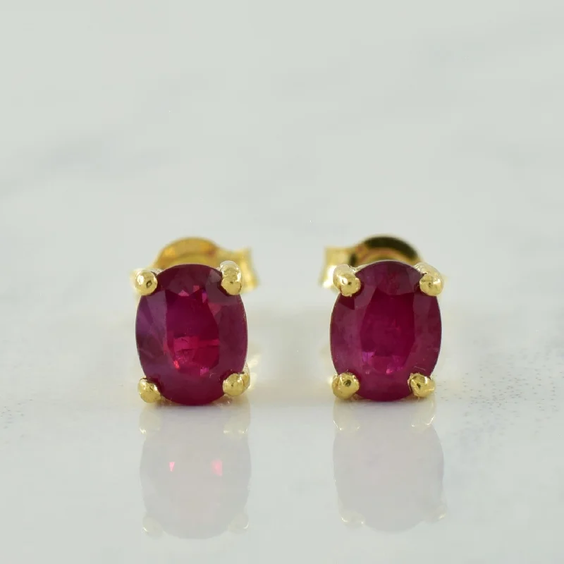 Unmissable Deals On Handmade Jewelry Collections Ruby Stud Earrings | 0.60ctw |