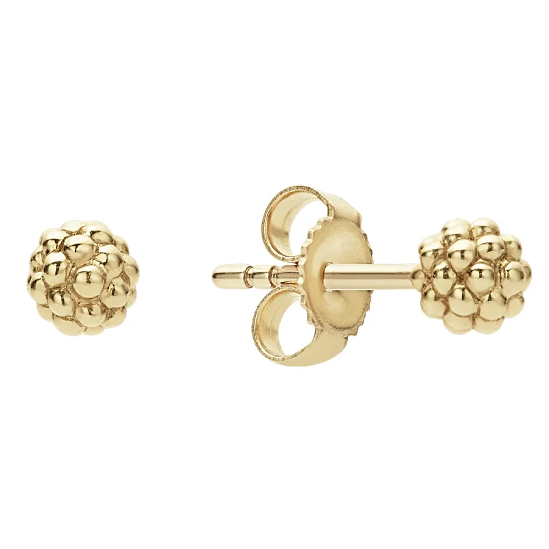 Modern Statement Jewelry For Bold Styling Signature Caviar 18K Gold Caviar Stud Earrings