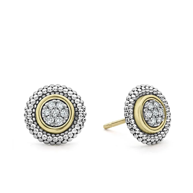 Premium Diamond Jewelry At Once-In-A-Lifetime Discounts Signature Caviar Beaded Diamond Stud Earrings