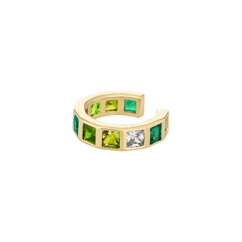 Affordable Gold-Plated Jewelry For Modern Fashion Solstice Ear Cuff - Green